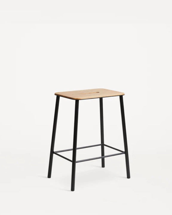 ADAM STOOL | BLACK / OAK | THREE SIZES