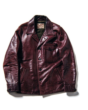 Teacore Aniline Horsehide Shirt Jacket in Cherry (LS-16) - Tempo