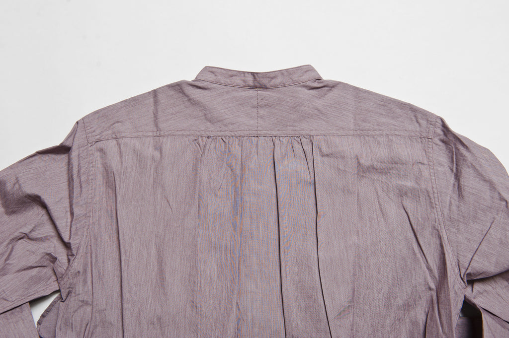 "Livingstone" Cotton Shirt in Burgundy - Tempo