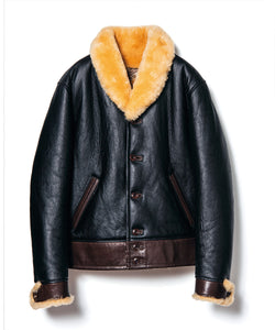 Colomer Mouton Cossack Jacket in Black x Dark Brown (CM-143) - Tempo