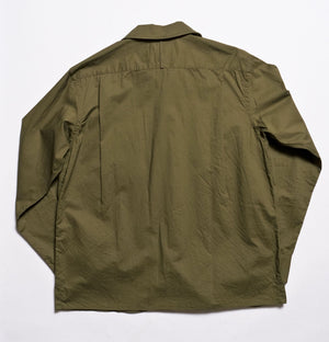 "Orleans" Lightweight Cotton Poplin Shirt in Army Green