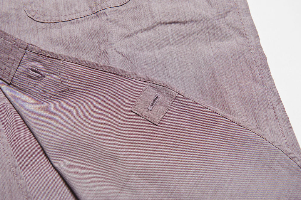 "Livingstone" Cotton Shirt in Burgundy - Tempo