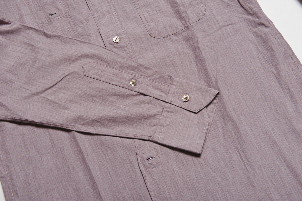 "Livingstone" Cotton Shirt in Burgundy - Tempo