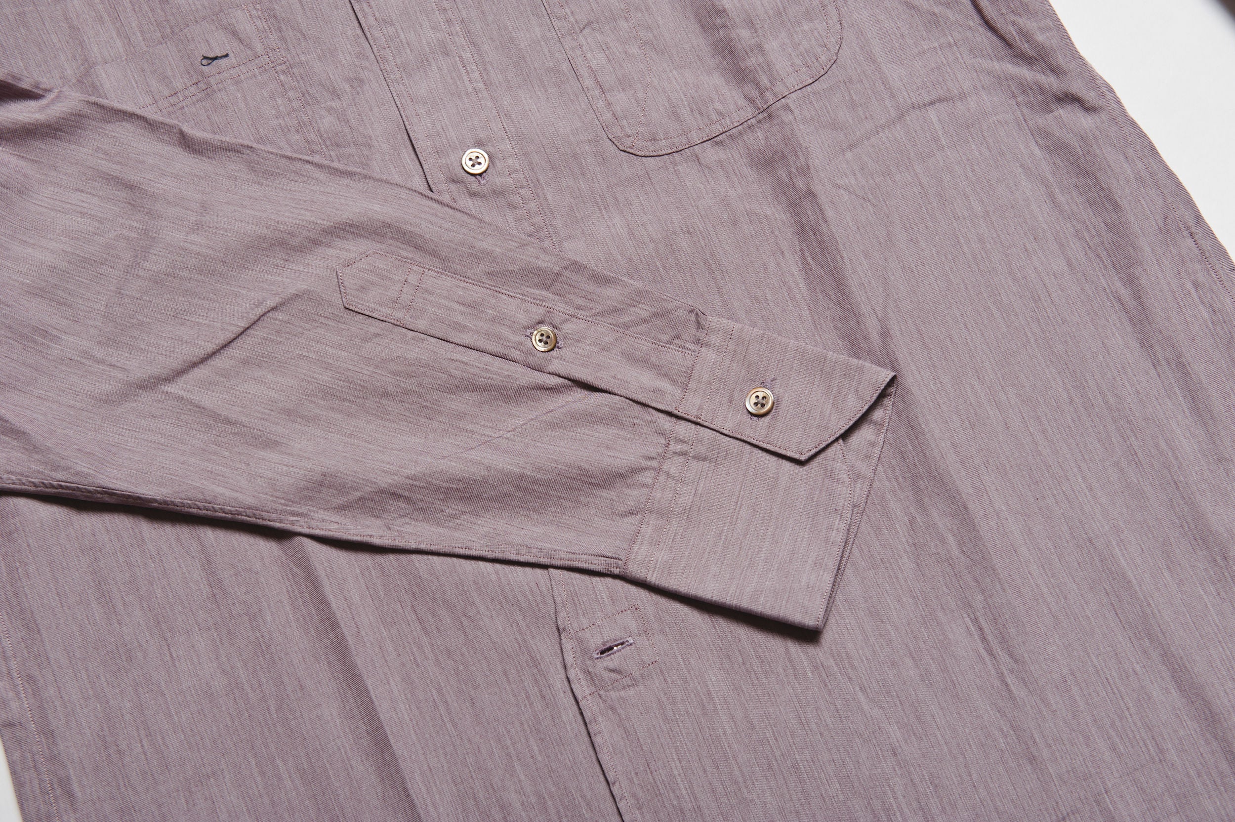 "Livingstone" Cotton Shirt in Burgundy - Tempo