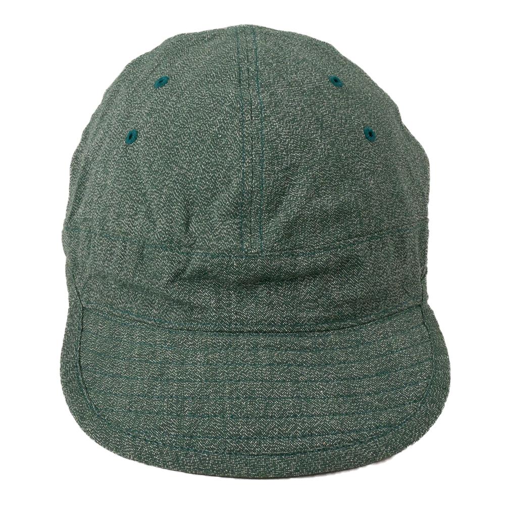 USMC Cap in Heather Green Mock Twist Chambray - Tempo