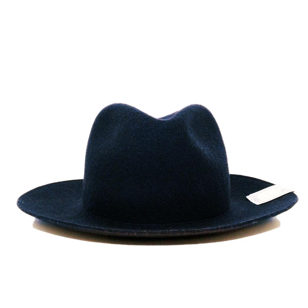 Travelers Hat in Navy Merino Wool Felt - Tempo