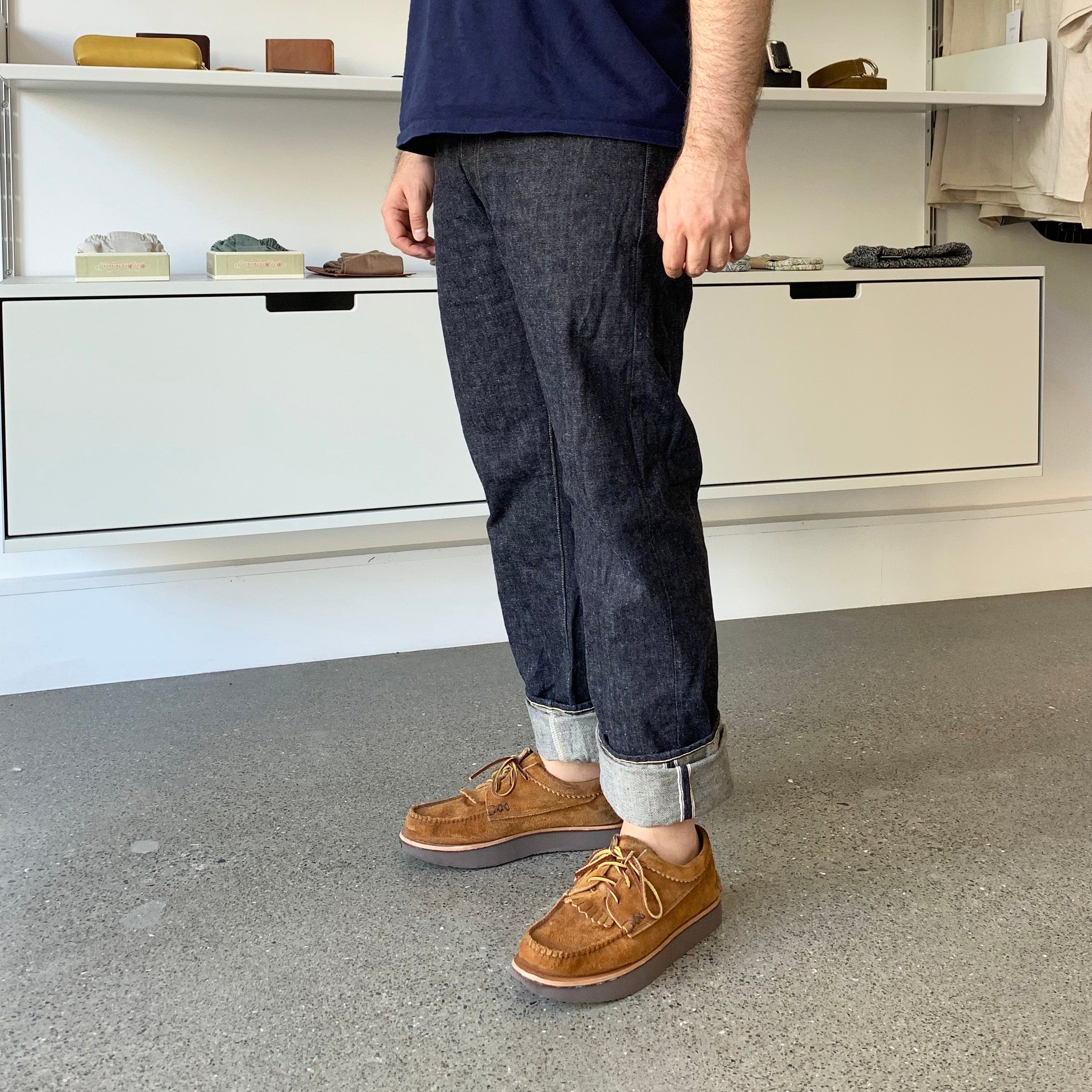 Natural Indigo 14.5oz  Selvedge Jeans 1955 XX Model - Narrow Straight - OW (955-XX) - Tempo