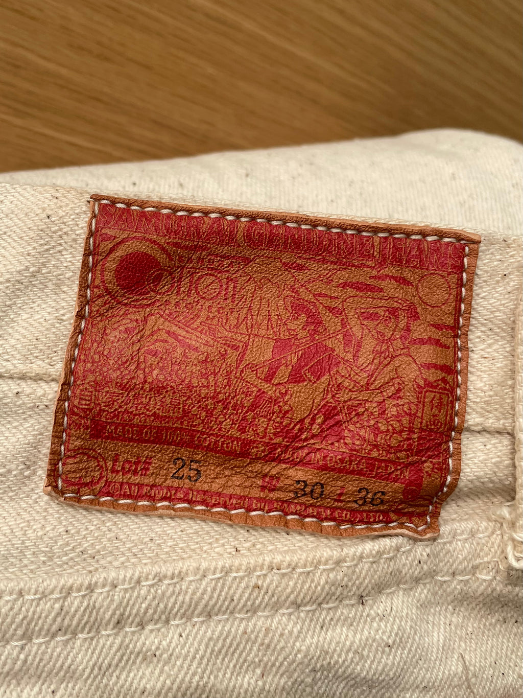 18oz Japanese Organic Cotton Ecru Selvedge Denim - Slim Straight OW - Tempo