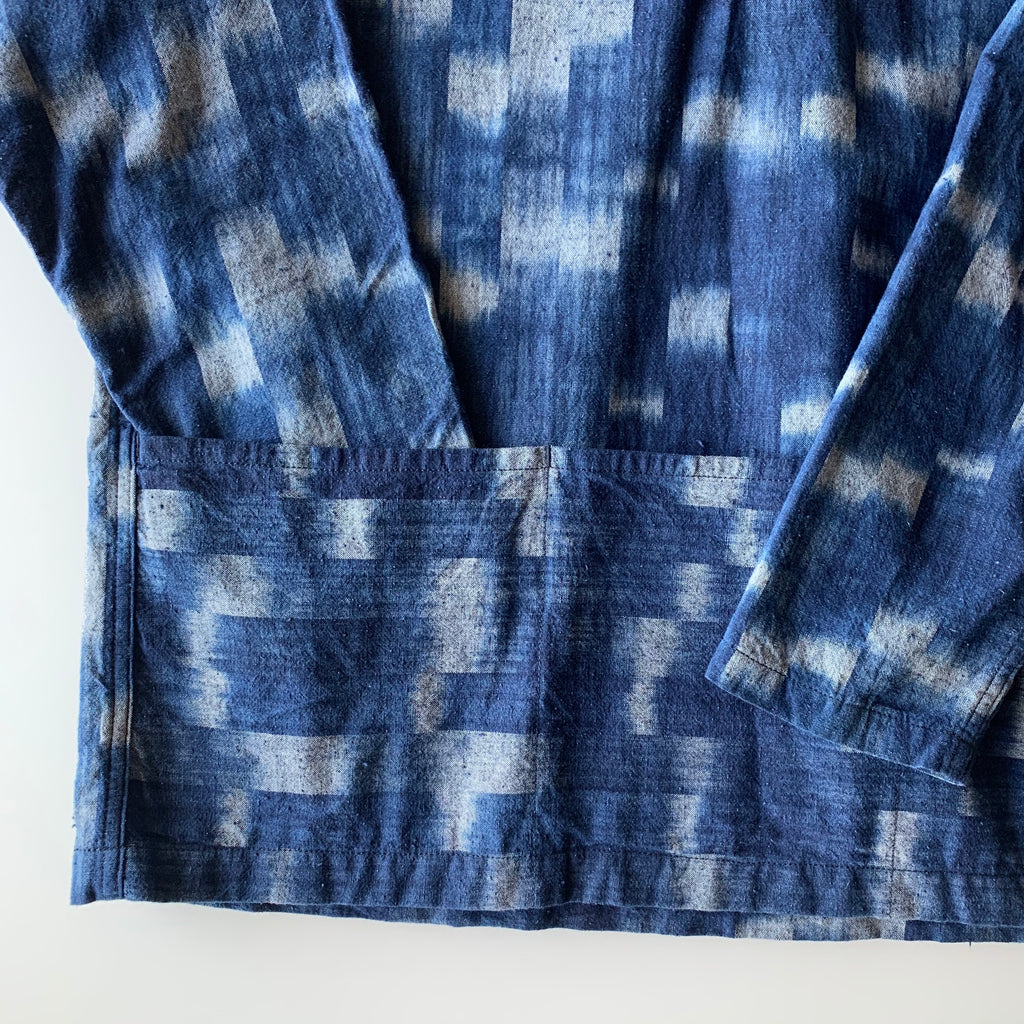 Atelier Smock Shirt - Bingo Fushiori - Aki-Kasuri Indigo loop - Tempo