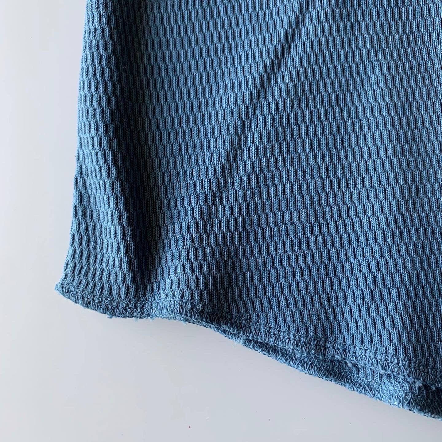 Thermal Long Sleeve - Light Indigo Cotton  - Sukumo Natural Indigo Hand-Dyed - Tempo