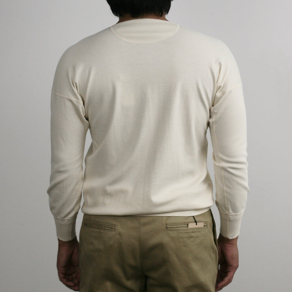 US004 Crew Neck Long Sleeve in Ivory - Tempo