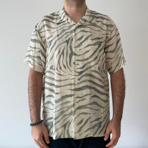 Safari Original Printed Open-Collar Short-Sleeve Shirts - Eucalyptus - Tempo