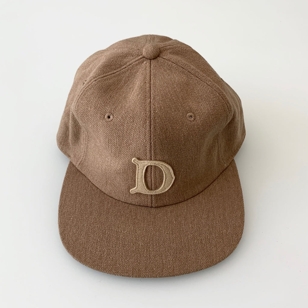 Baseball Cap in Beige Wool Cotton - Tempo