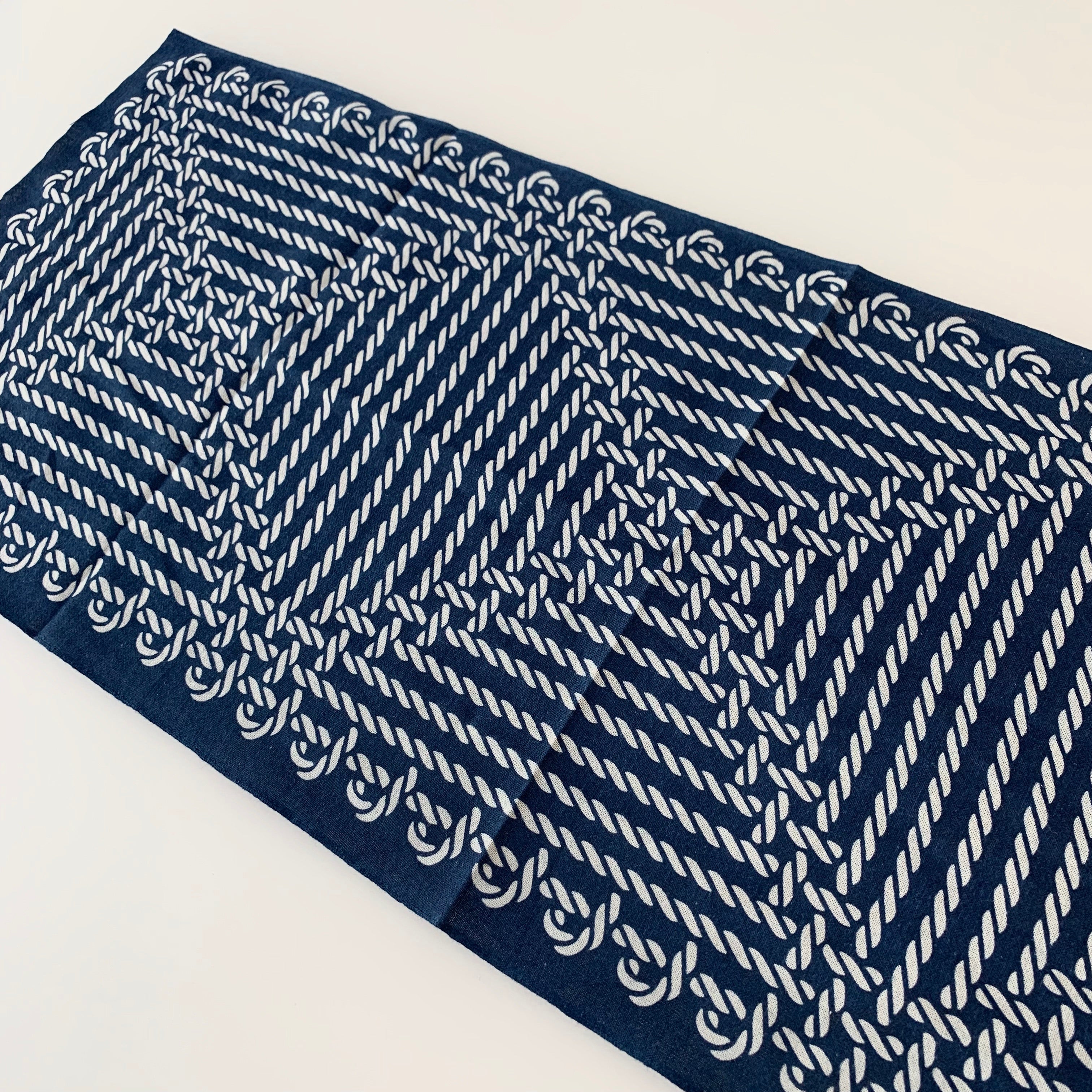 Sukumo Natural Indigo Hand-Dyed Tenugui Waffle Towel - Tempo