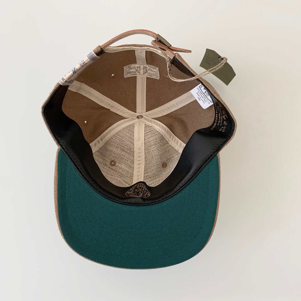 Baseball Cap in Beige Wool Cotton - Tempo