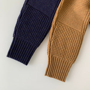 Merino Super Lamb Big Waffle Command Sweater in Golden Brown - Tempo