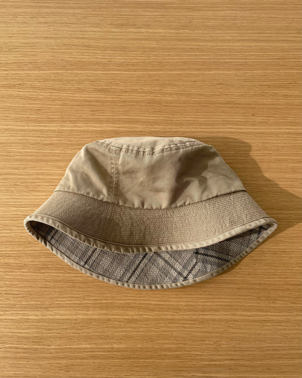 Distressed Cotton-Linen Bucket Hat - Dune - Tempo