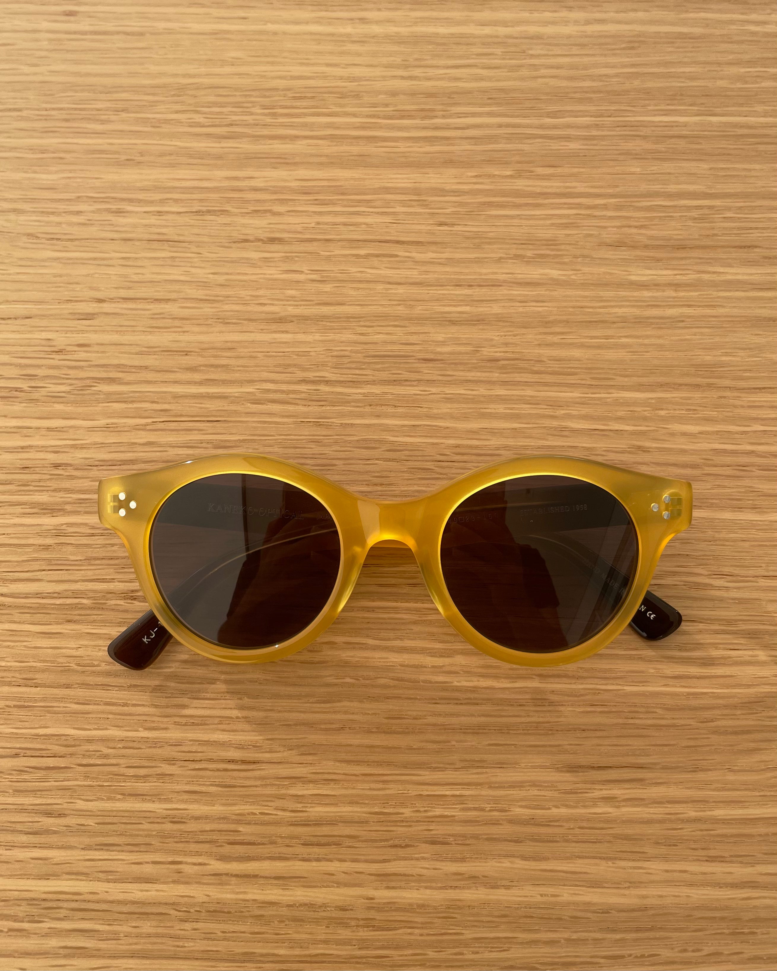 KJ-12 Sunglass in Yellow  - Cellulose Acetate - Tempo