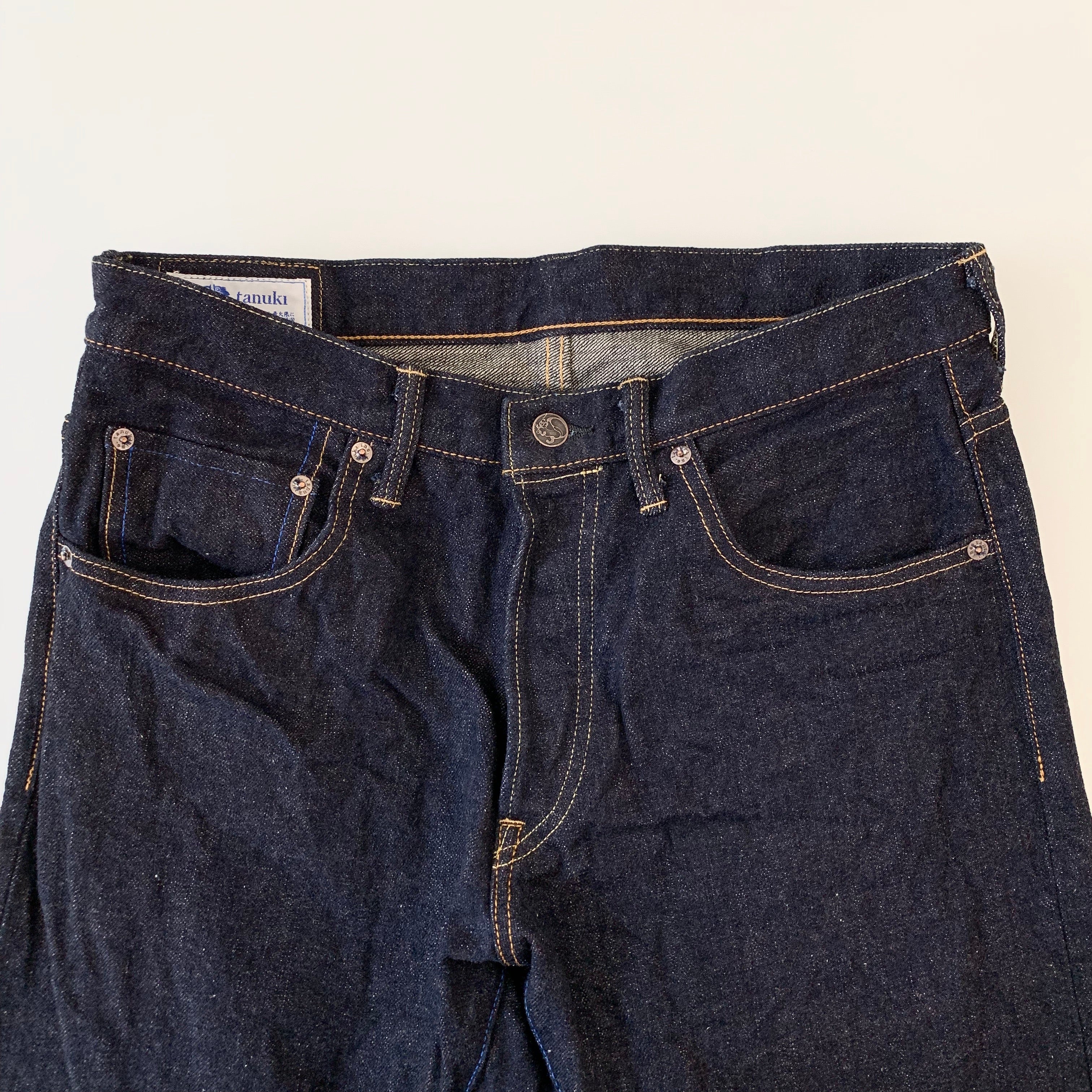 NHT "Natural Indigo" High Tapered 16.5oz Selvedge Jeans - Tempo