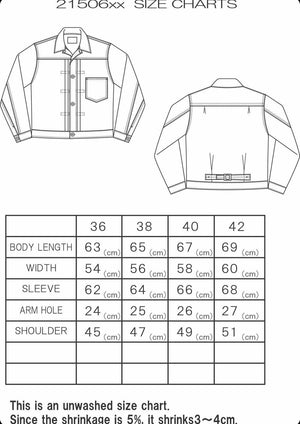 21506XX 13.5oz WWII Type I Selvedge Denim Jacket (Loom-State) – Tempo