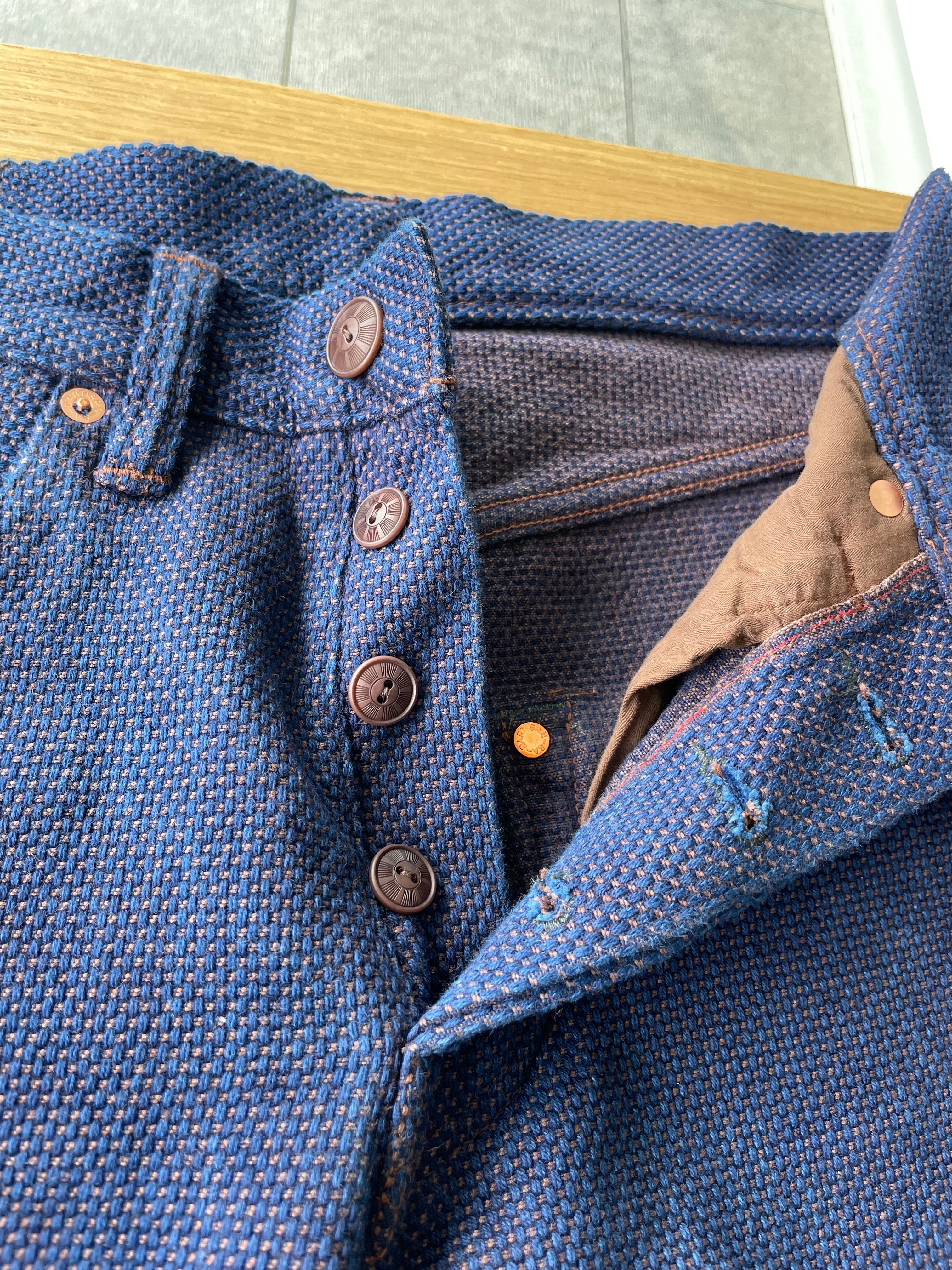 Kakishibu Persimmon Indigo Sashiko 14oz Jeans - Narrow Straight - Tempo