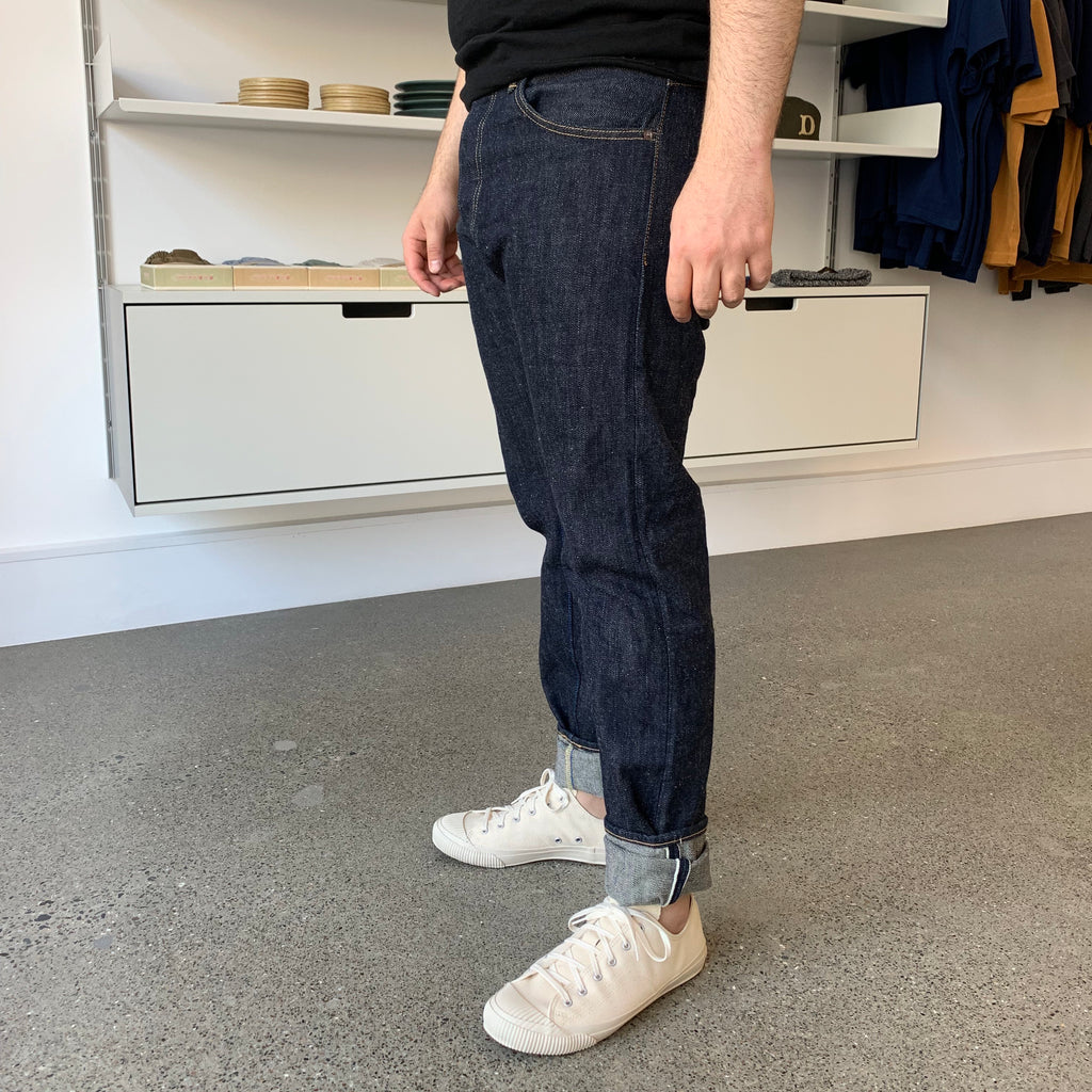 EHT - "Earth" High Tapered 18oz Greencast Selvedge Jeans - Tempo