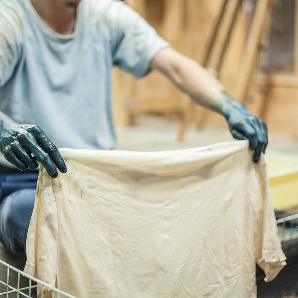 Tsuri-Ami Loopwheel T-Shirt II - Dark Indigo - Sukumo Natural Indigo Hand-Dyed - Tempo