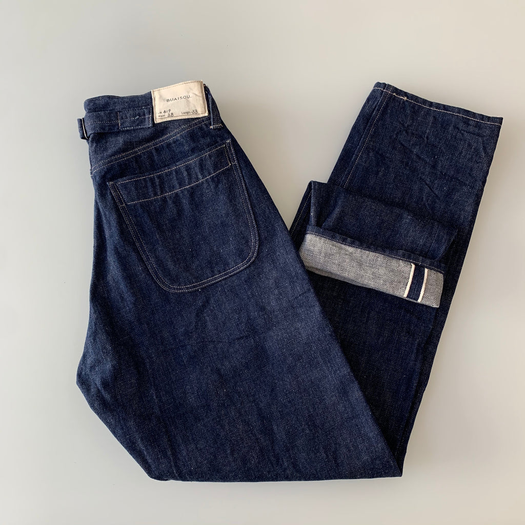 819 Denim 13.5oz Selvedge - Hi-Rise Wide Tapered - Sukumo Natural Indigo Hand-Dyed - Tempo