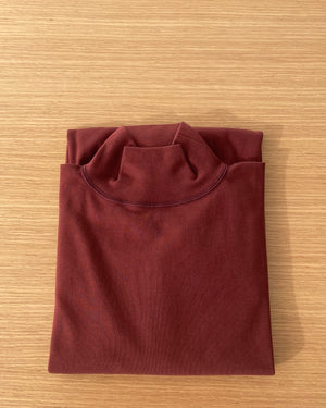 US005 MIL Mock Neck Long Sleeve in Mahogany - Tempo