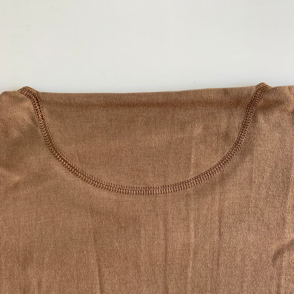 US004 Crew Neck Long Sleeve in Rustic Brown - Tempo