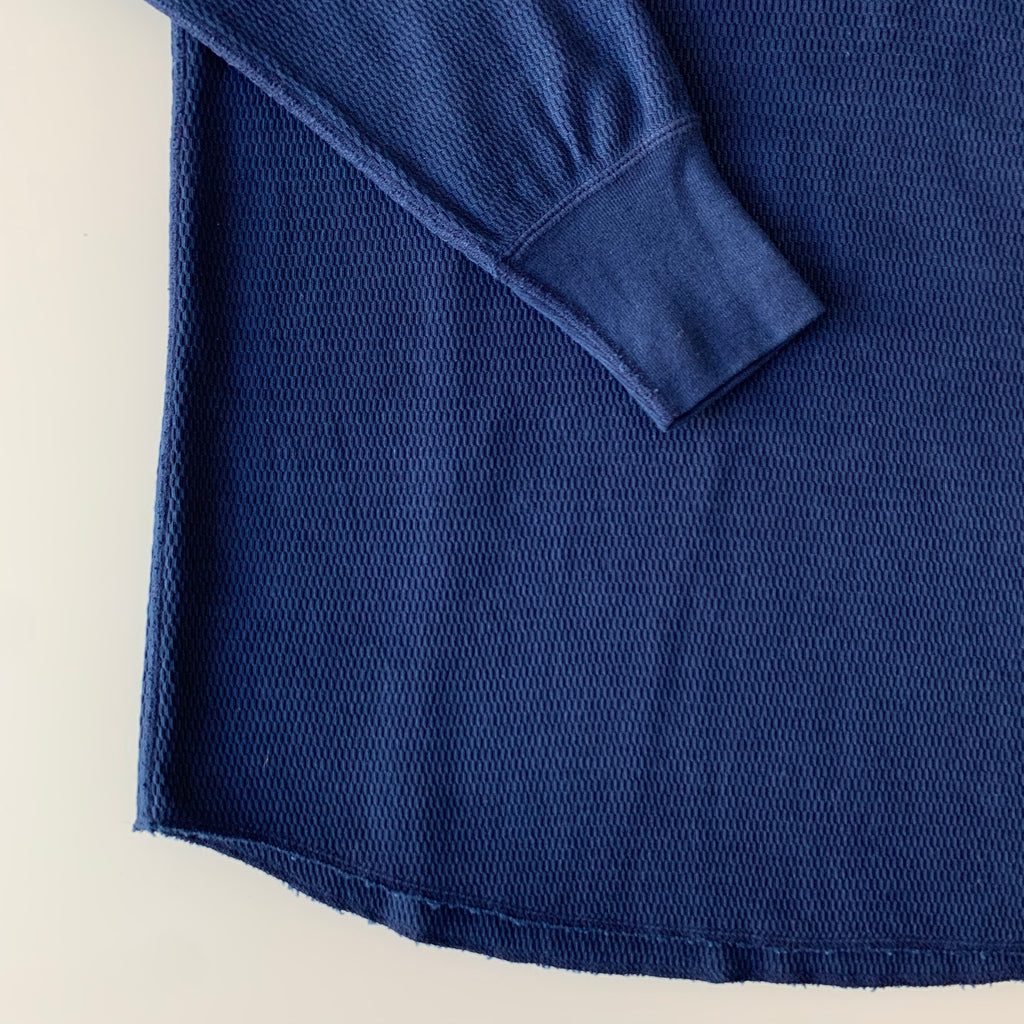Thermal Long Sleeve - Dark Indigo  - Sukumo Natural Indigo Hand-Dyed - Tempo