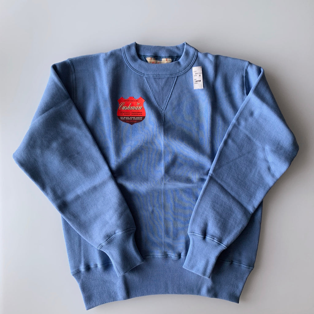 Tsuri-Ami Loopwheel Set-In-Sleeve Sweatshirt in Sax Blue - Tempo