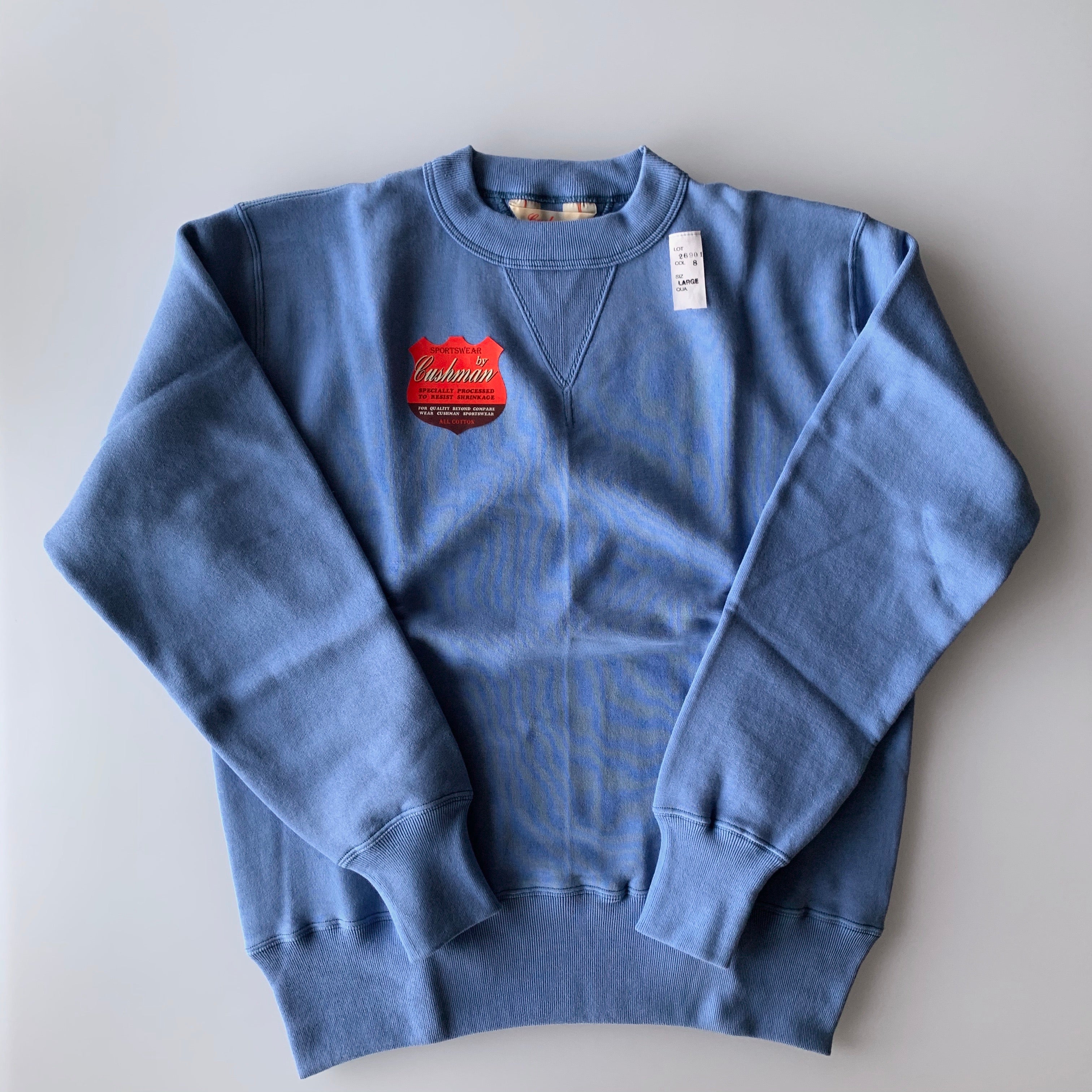 Tsuri-Ami Loopwheel Set-In-Sleeve Sweatshirt in Sax Blue - Tempo