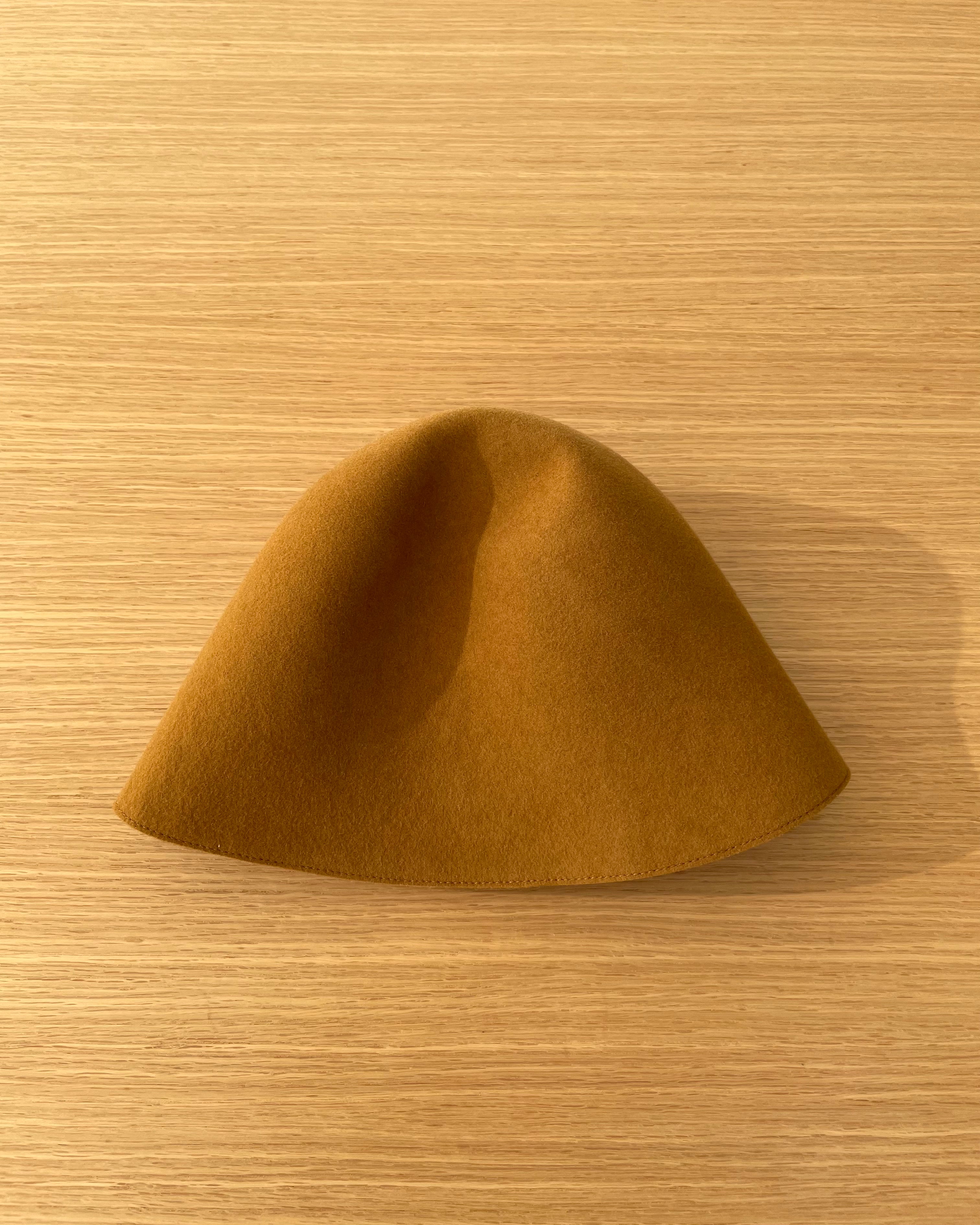 Wool Free Hat Back Stitch in Mustard - Tempo