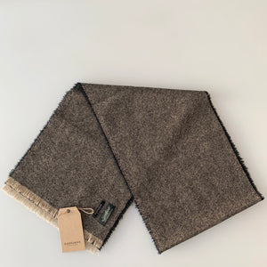 Wool Scarf - Beige Block Check - Tempo