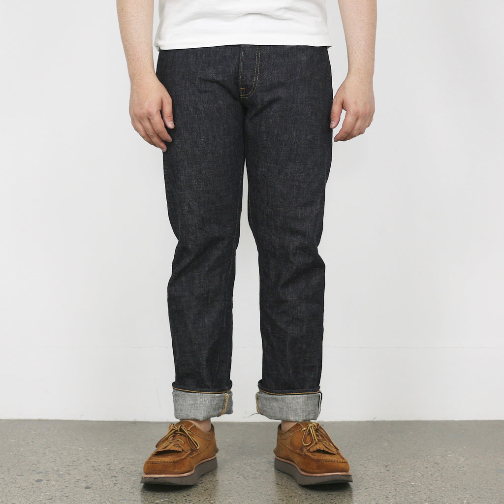 Premium 15.3oz. TK903 Relax Tapered Natural Indigo Selvedge Denim Pants - OW - Tempo