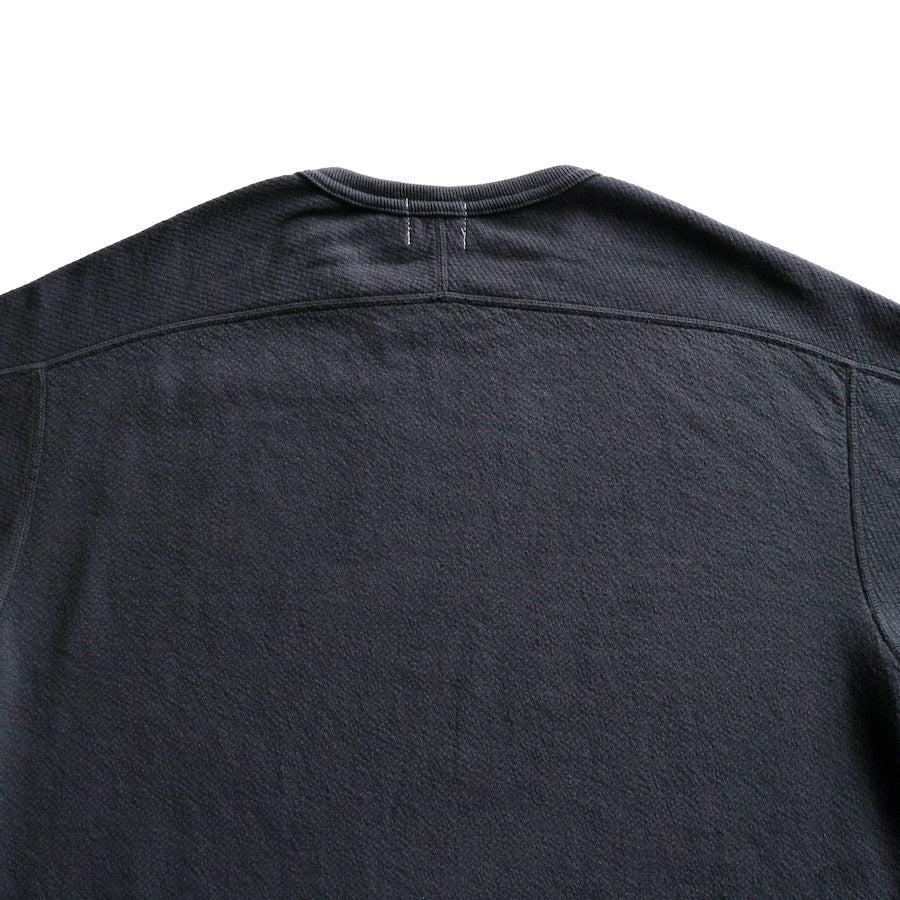 Twill Face Knit L/S Crewneck in Deep Cherry - Tempo