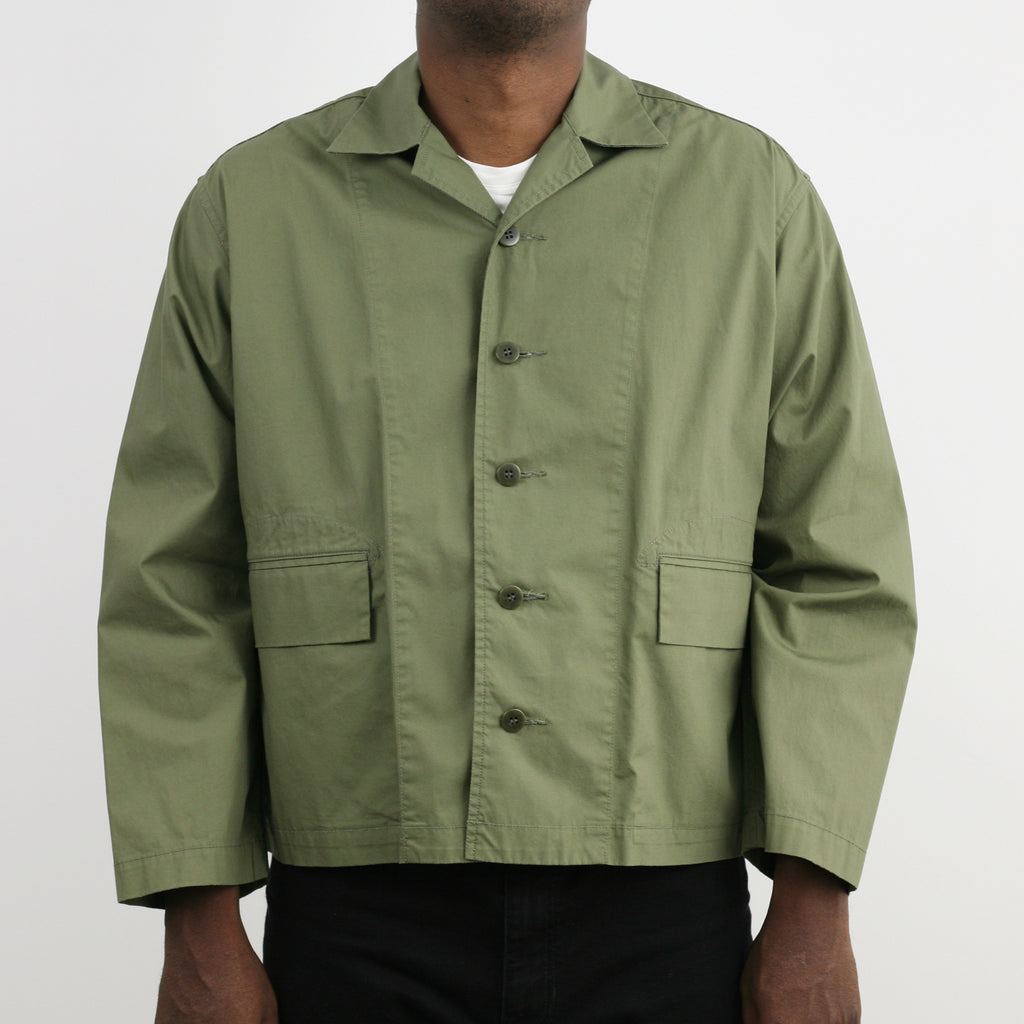 "Spring Pearson" Cotton Jacket in Olive Drab - Tempo