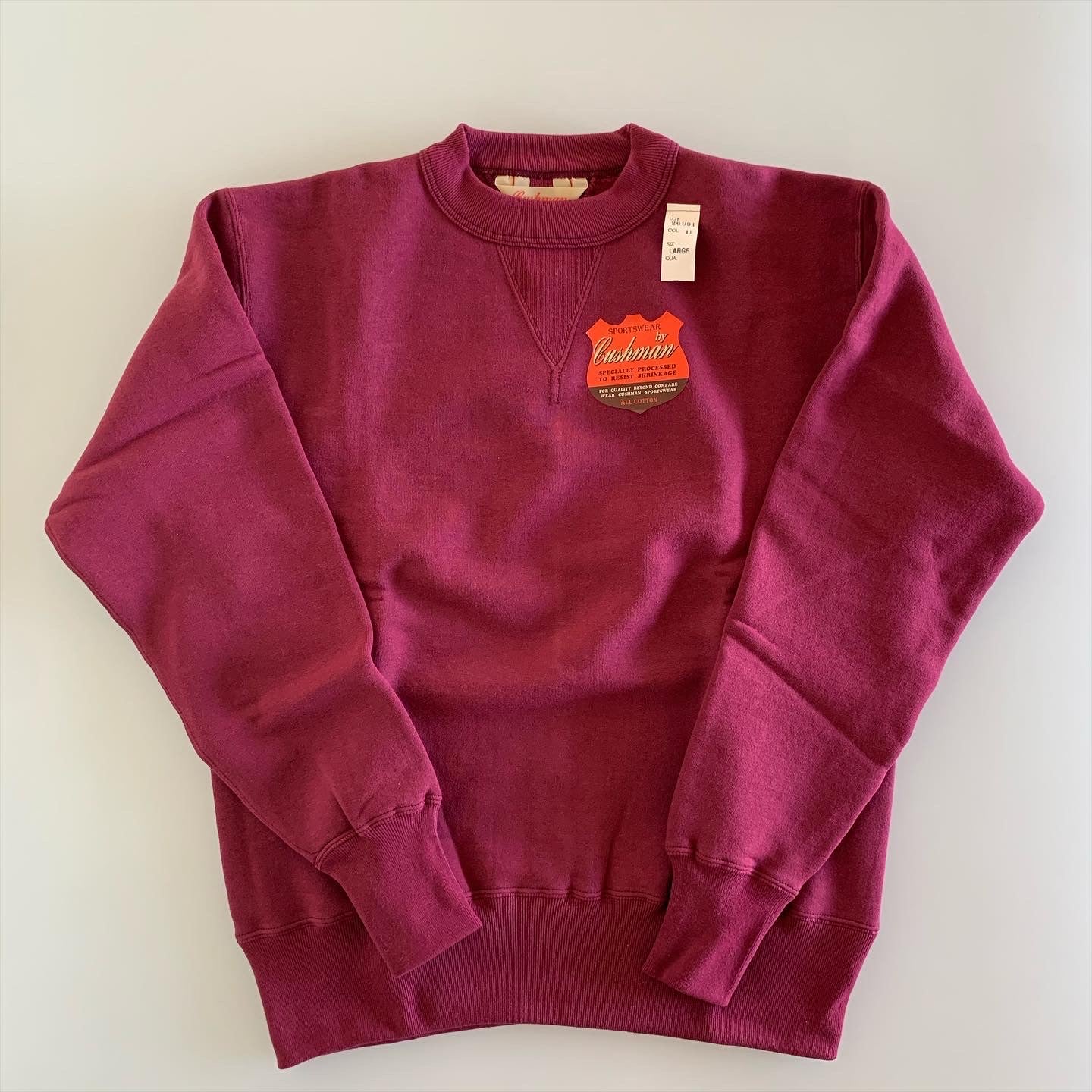 Tsuri-Ami Loopwheel Set-In-Sleeve Sweatshirt in Wine - Tempo