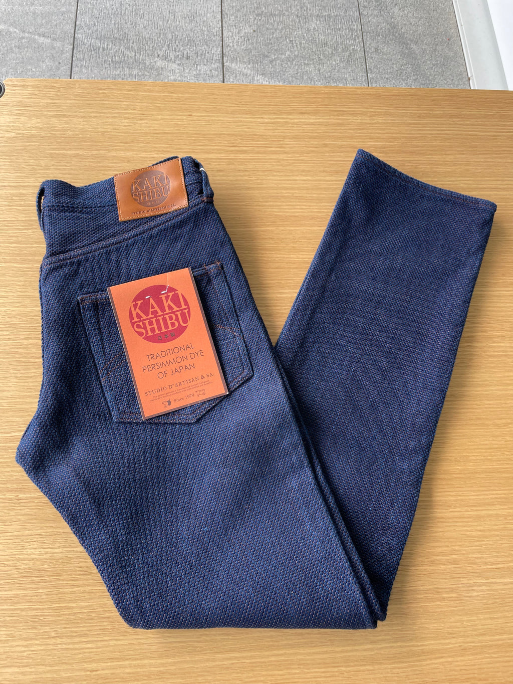 Kakishibu Persimmon Indigo Sashiko 14oz Jeans - Narrow Straight - Tempo