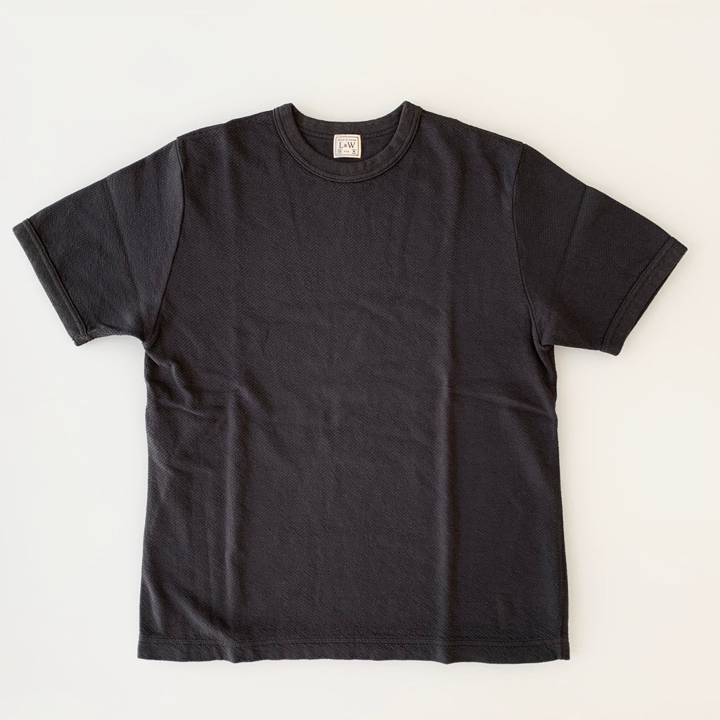 Twill Face Knit Military Crewneck in Antique Black - Tempo