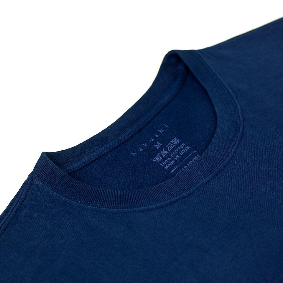 Tsuri-Ami Loopwheel T-Shirt II - Dark Indigo - Sukumo Natural Indigo Hand-Dyed