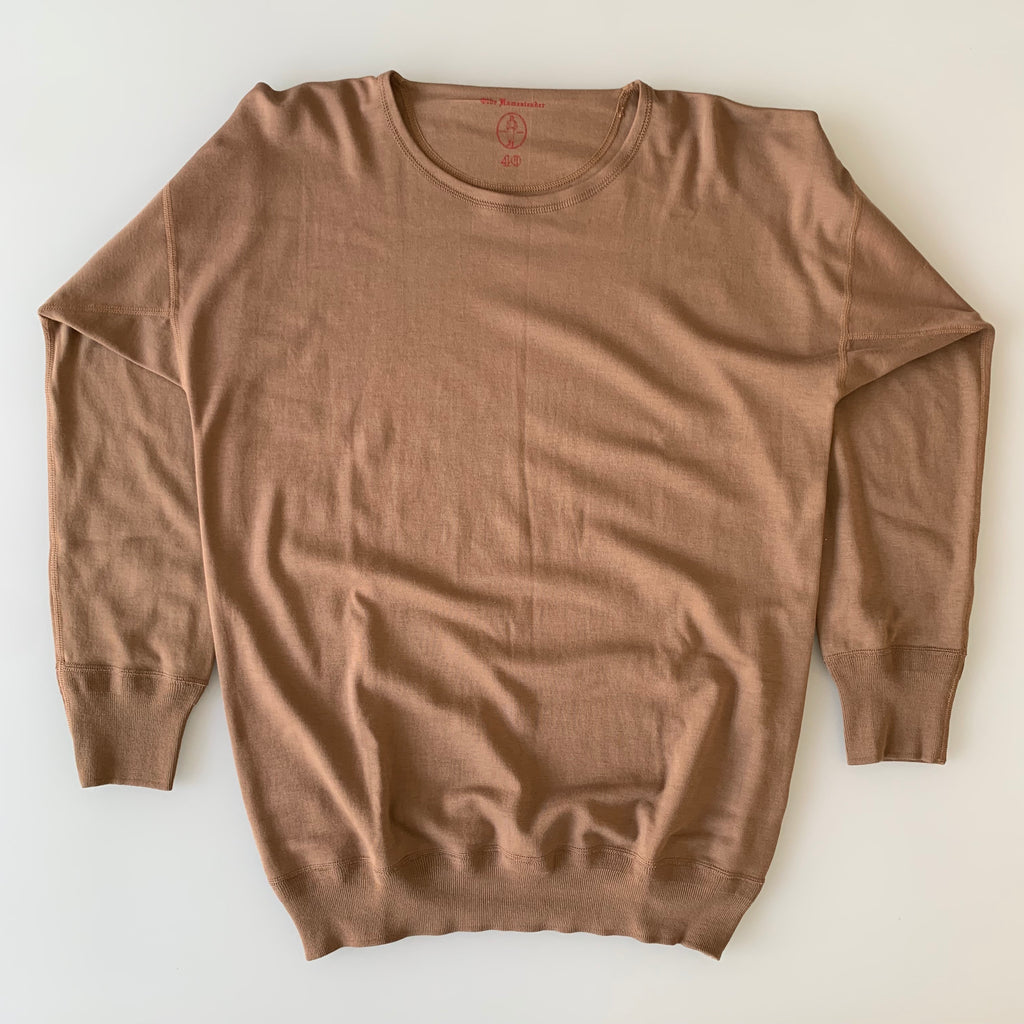 US004 Crew Neck Long Sleeve in Rustic Brown - Tempo