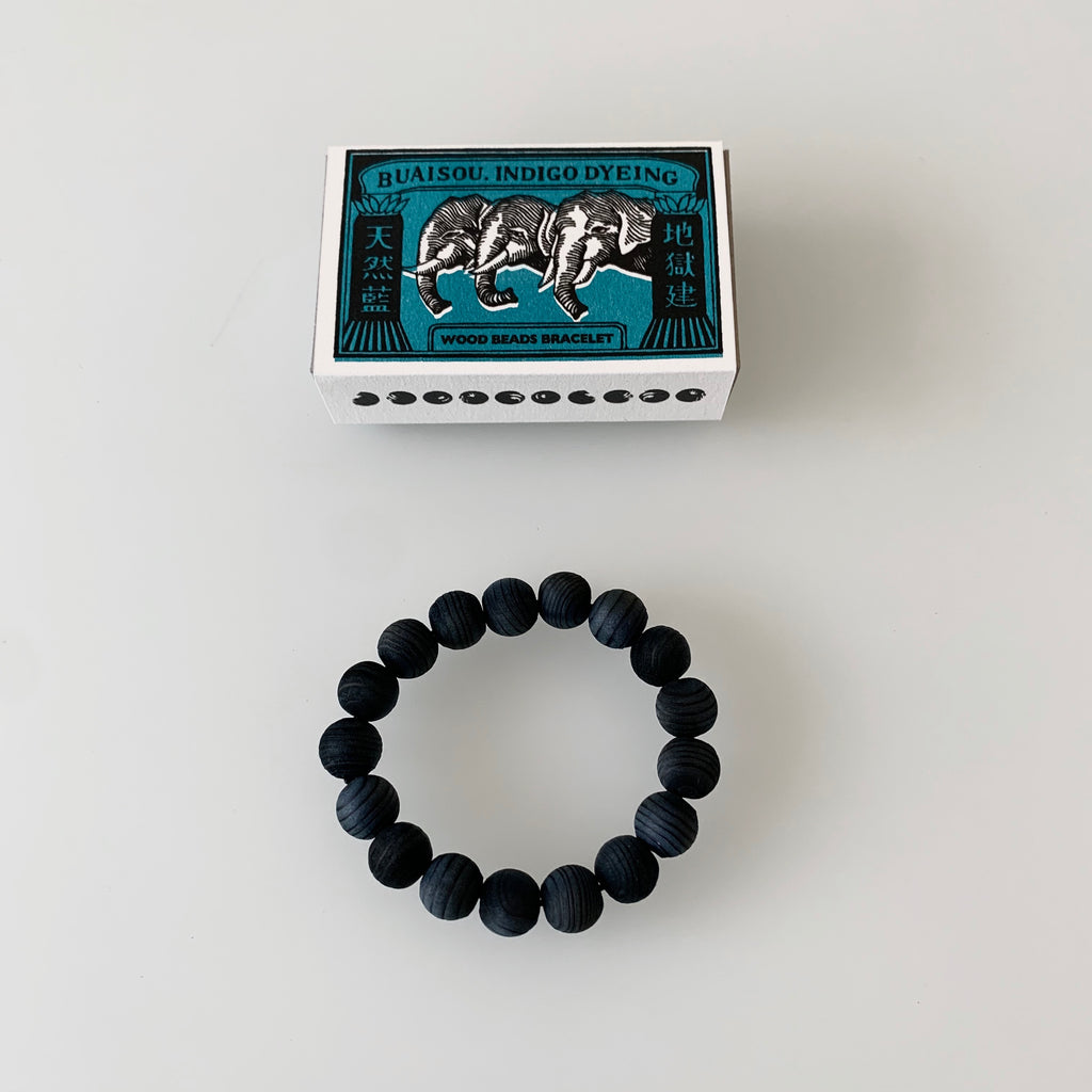 Yakusugi Cedar Bracelet - Sukumo Natural Indigo Hand-Dyed - Tempo