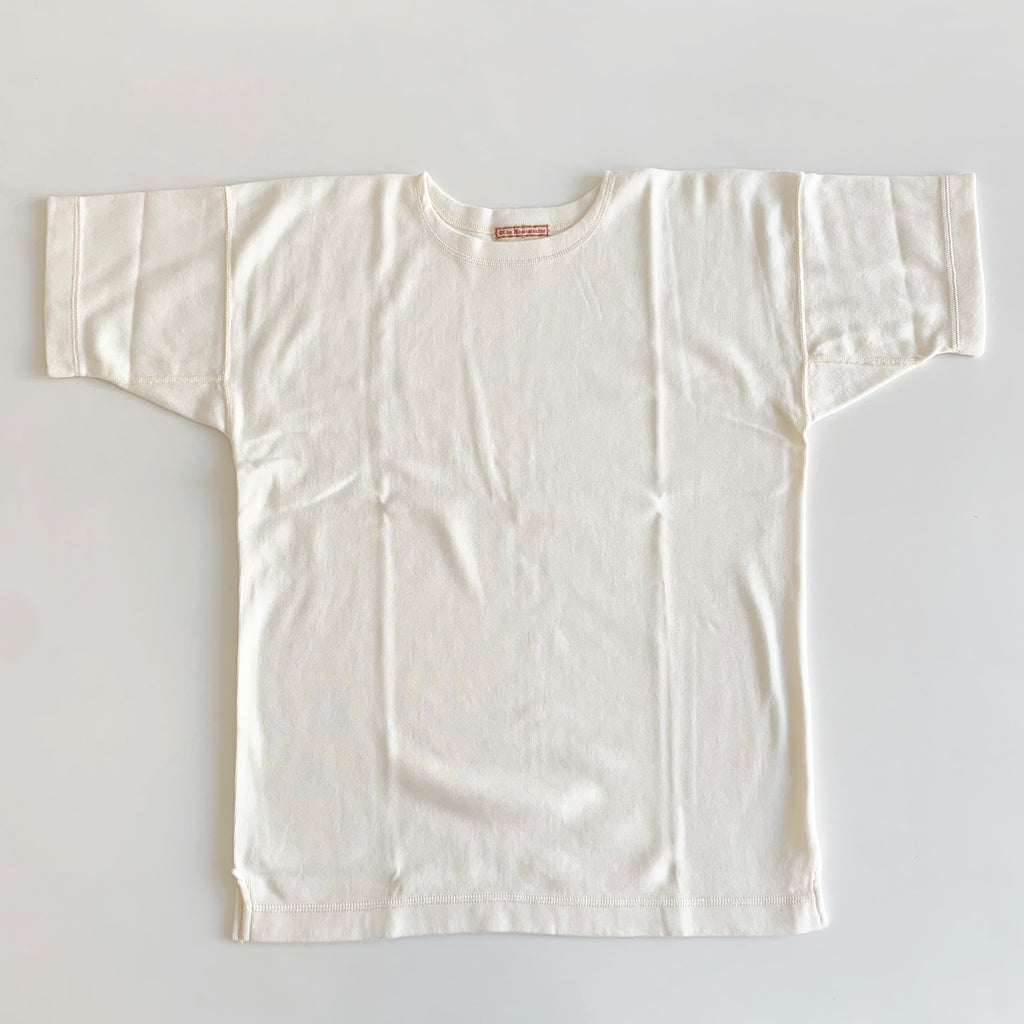 US007 Crew Neck Short Sleeve in Off White - Tempo