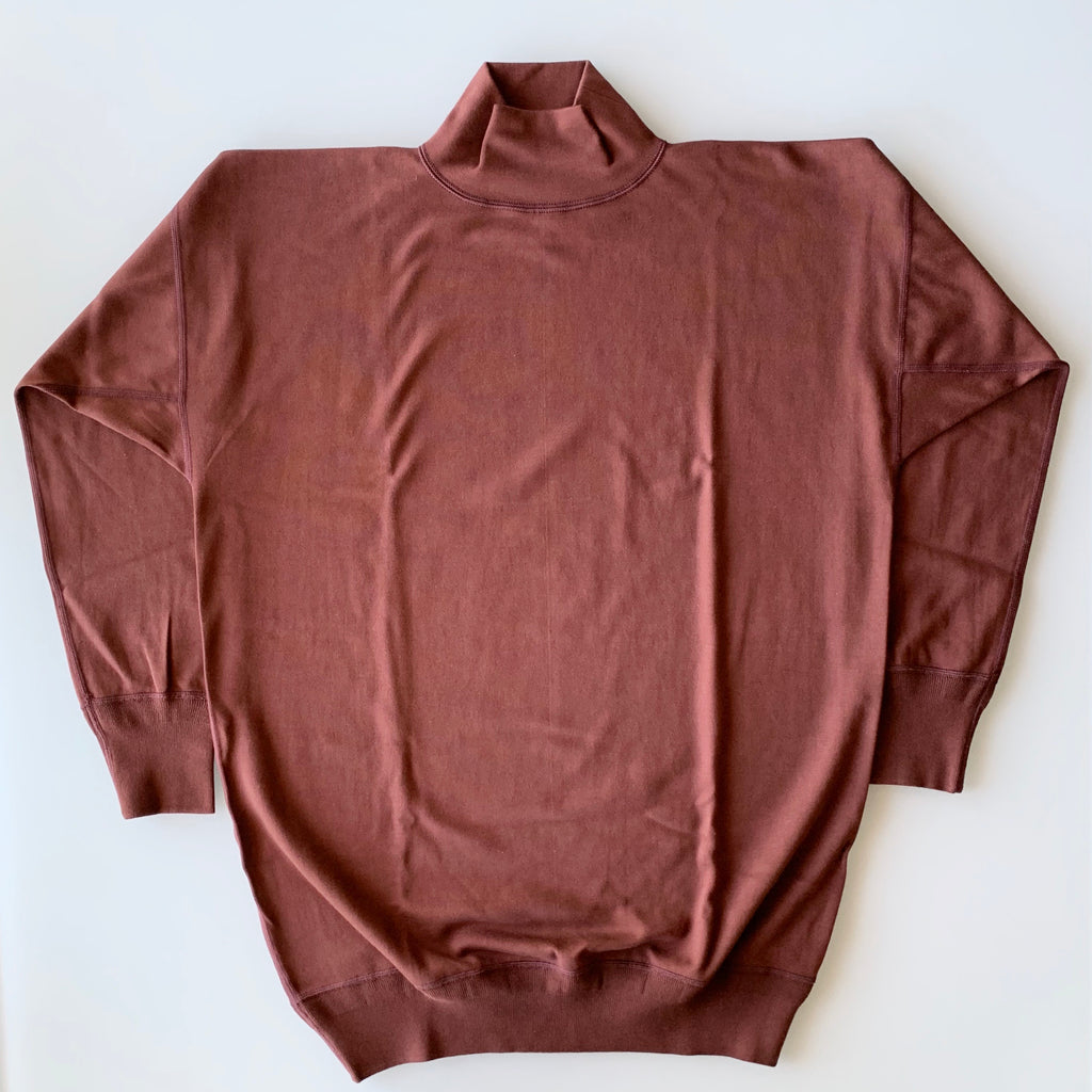 US005 MIL Mock Neck Long Sleeve in Mahogany - Tempo