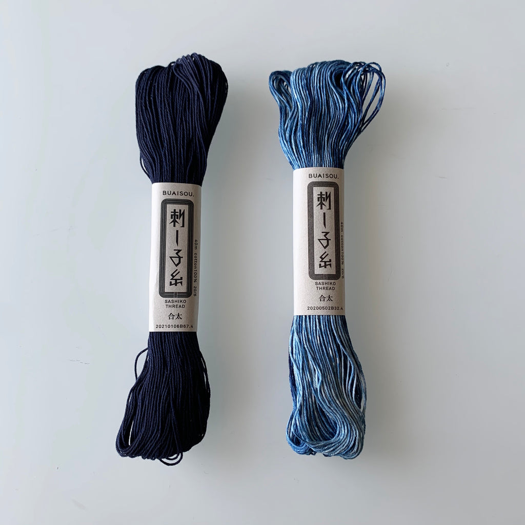 Sashiko Thick Cotton Thread in Murakumo - Sukumo Natural Indigo Hand-Dyed - Tempo