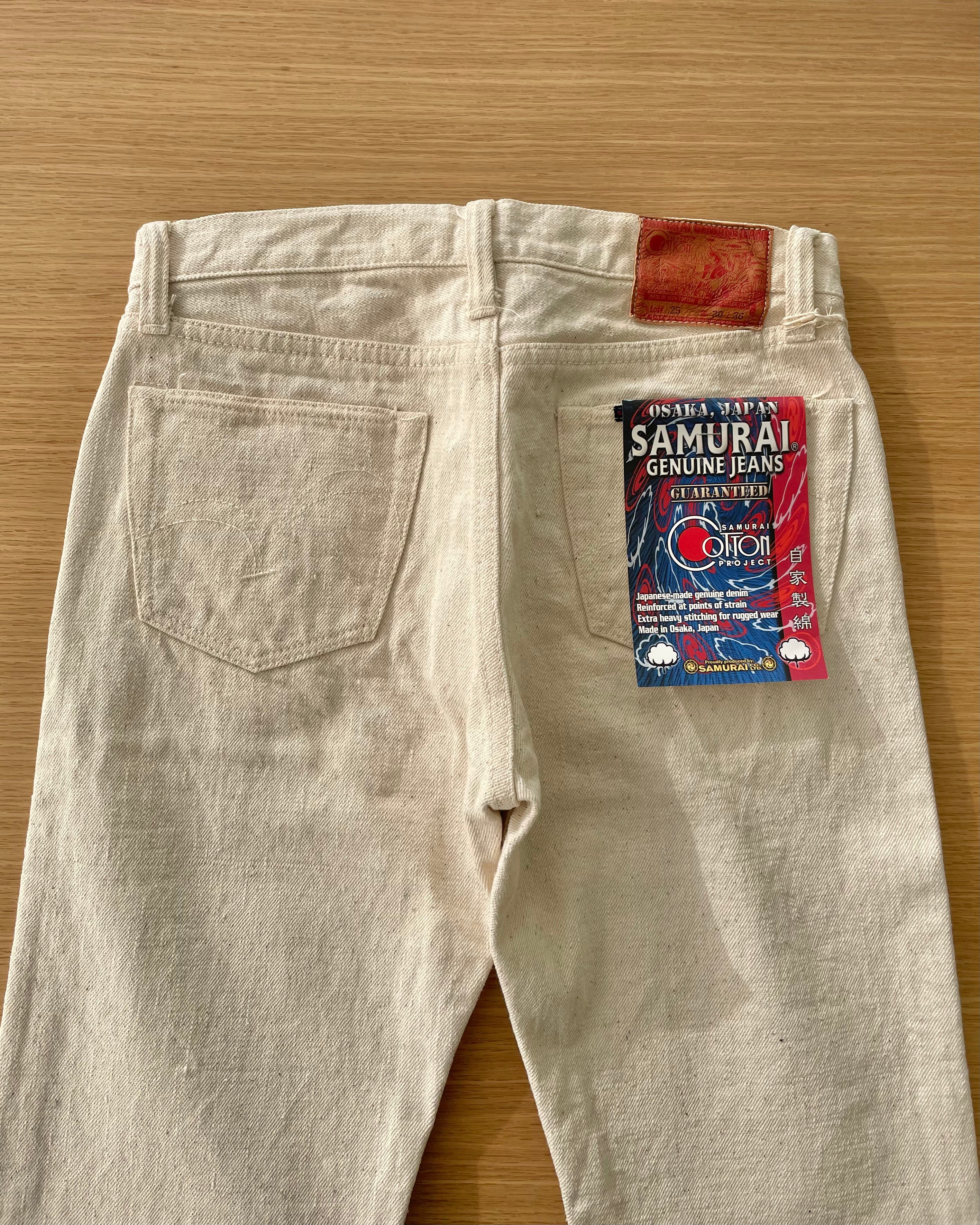18oz Japanese Organic Cotton Ecru Selvedge Denim - Slim Straight OW - Tempo