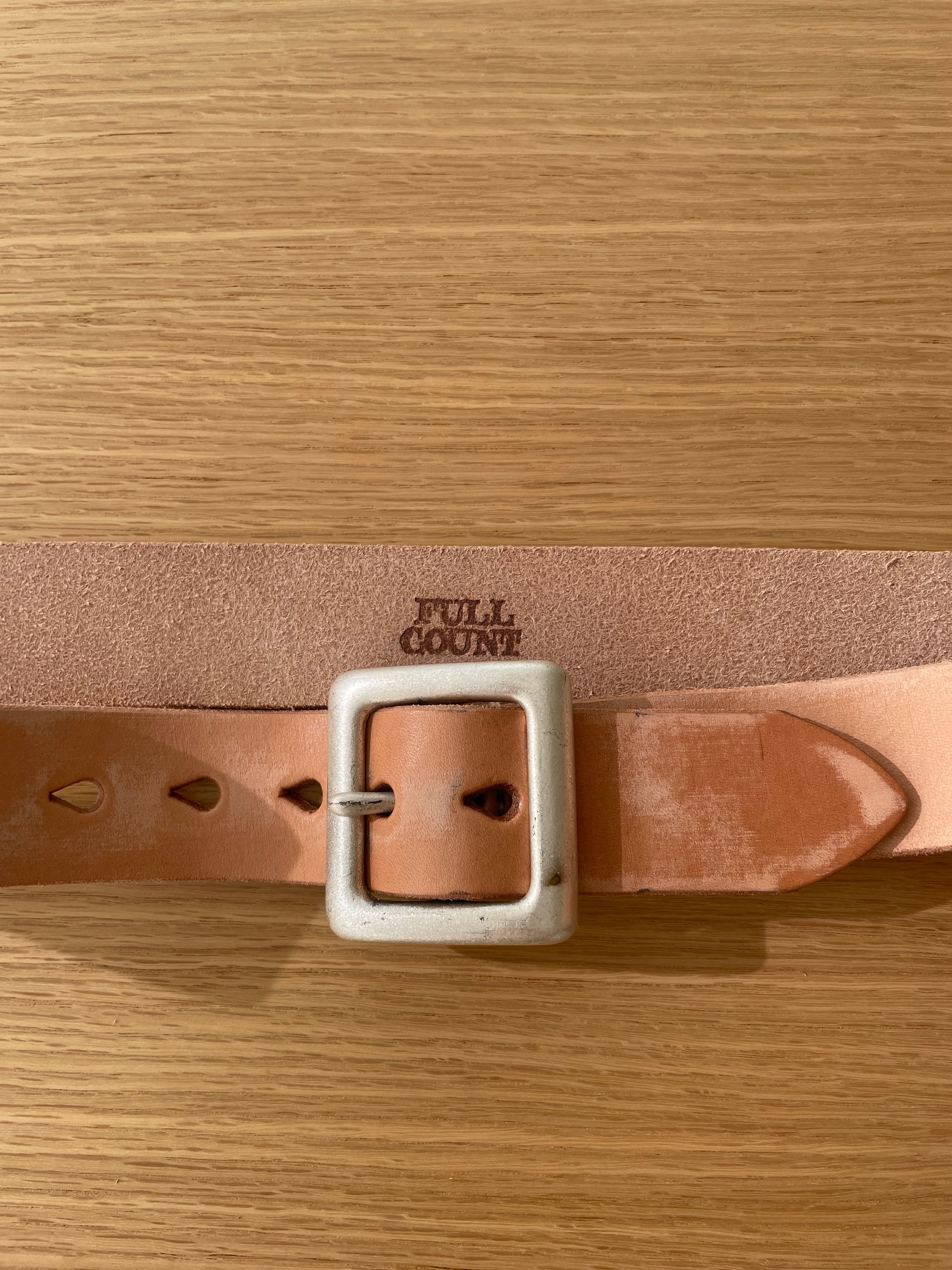 Wild Leather Garrison Belt in Vegetable Tanned Leather