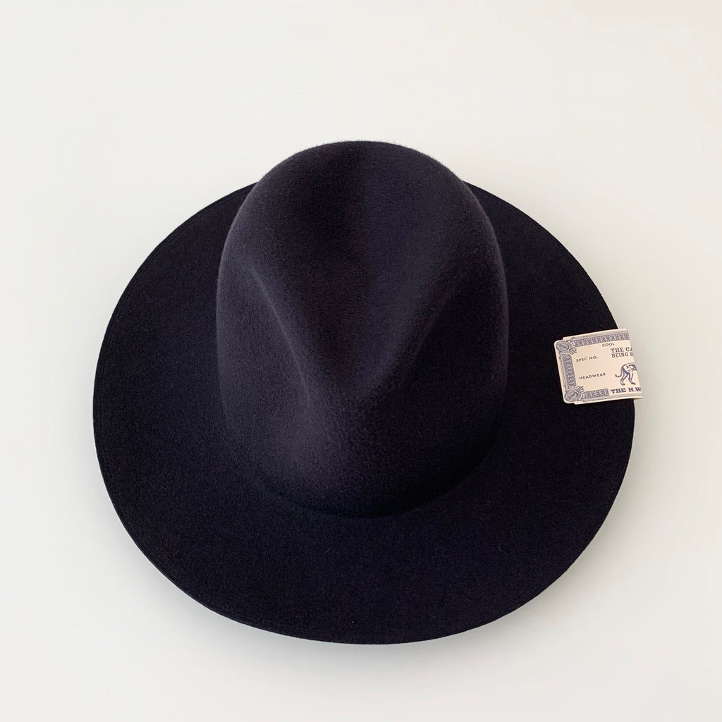 Travelers Hat in Navy Merino Wool Felt - Tempo